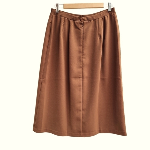 Vintage Brownstone Studio New York Pleat Front Midi Skirt, Made in USA, Medium - Picture 2 of 8